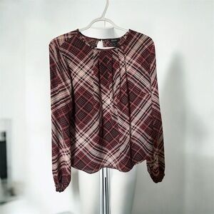 RW&CO. Red and White Checkered Blouse